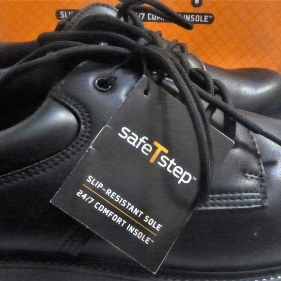SafeTstep MEN'S SHOES Size 15W Slip Resistant 24/7 Comfort Insole Black - Picture 5 of 8